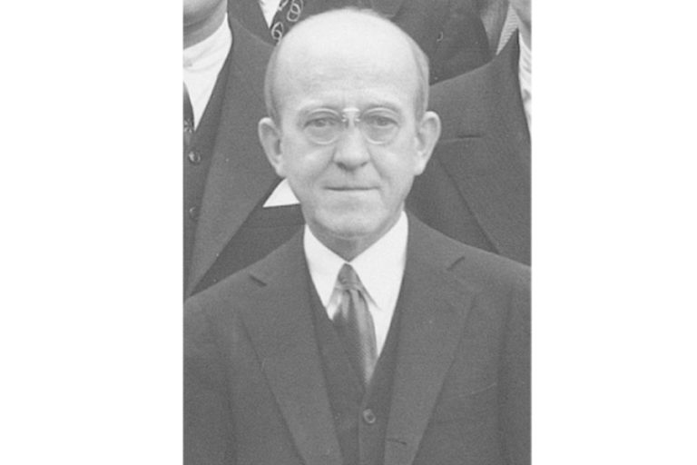 Black and white photograph of Oswald T Avery