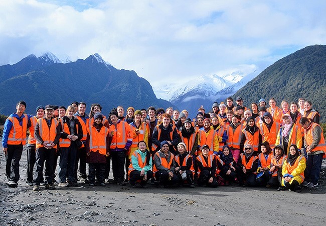 Congregation of students from the science program