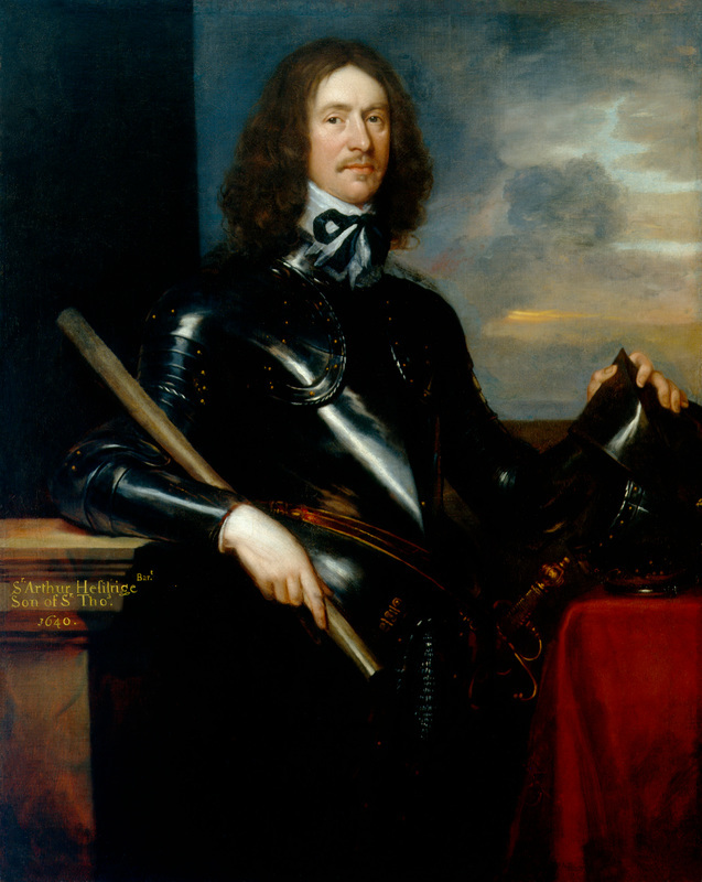 Oil painting showing the portrait of Sir Arthur Haselrigge