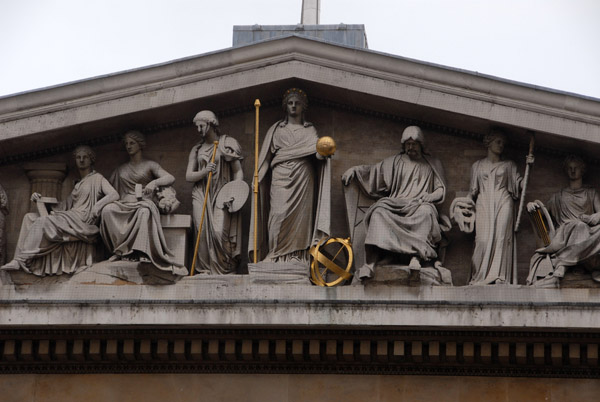 Sir Richard Westamacott's Progress of Civilisation on the South Entrance Facade of the British Museum, London