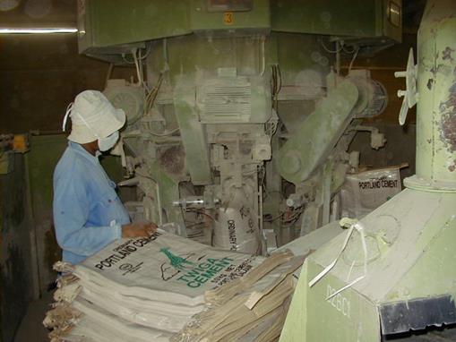 Workers in the cement manufacturing industry