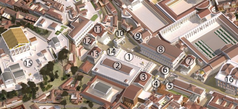An image of the Forum from the digital model
