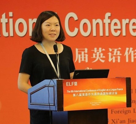 Ying Wang speaking, as organiser, at ELF8 © ELF8 used with permission of the organising committee
