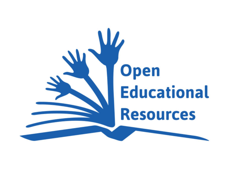 graphic of OER and hands