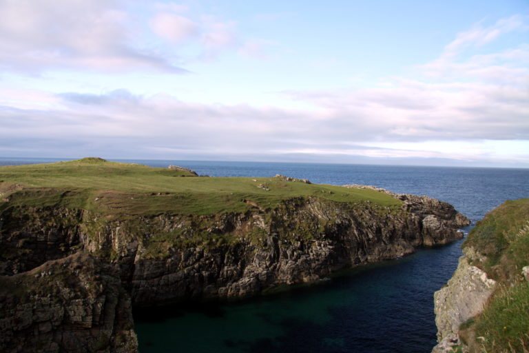 Photograph of Dùn Èistean, a fortified sea stack