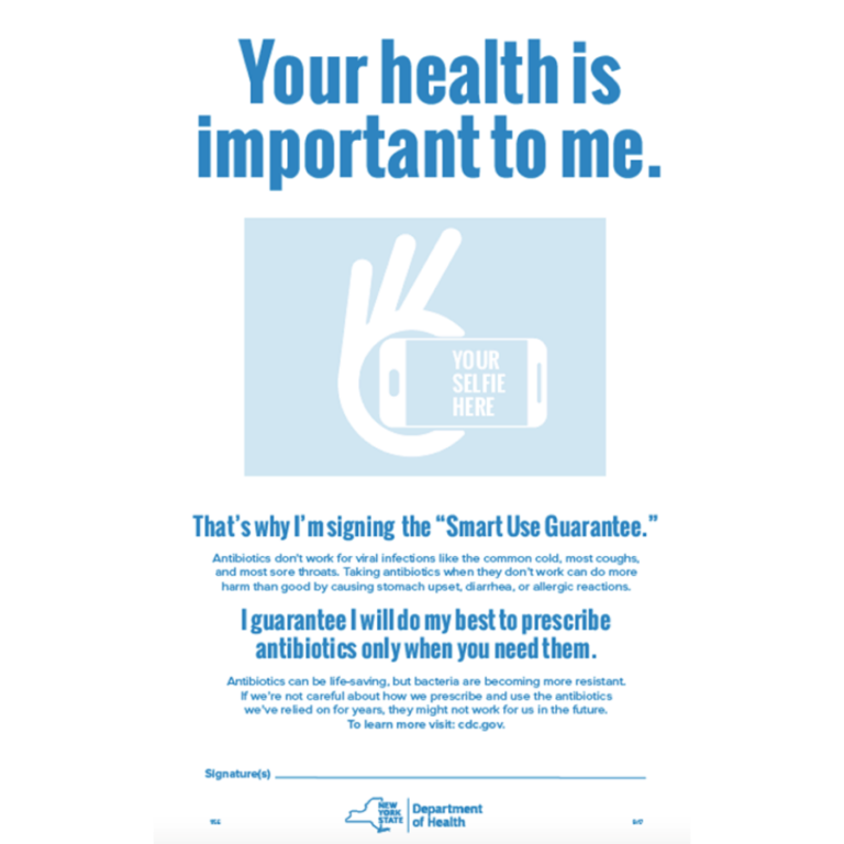 example of a commitment pledge for for physicians to encourage the prescription of antibiotics that comply with stewardship efforts