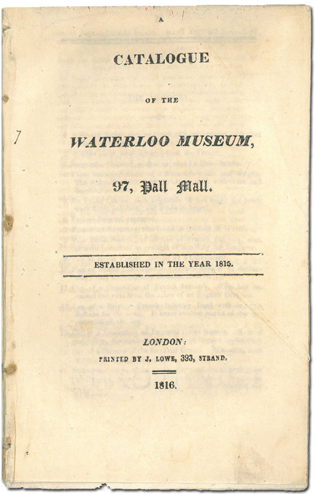 Title page of catalogue