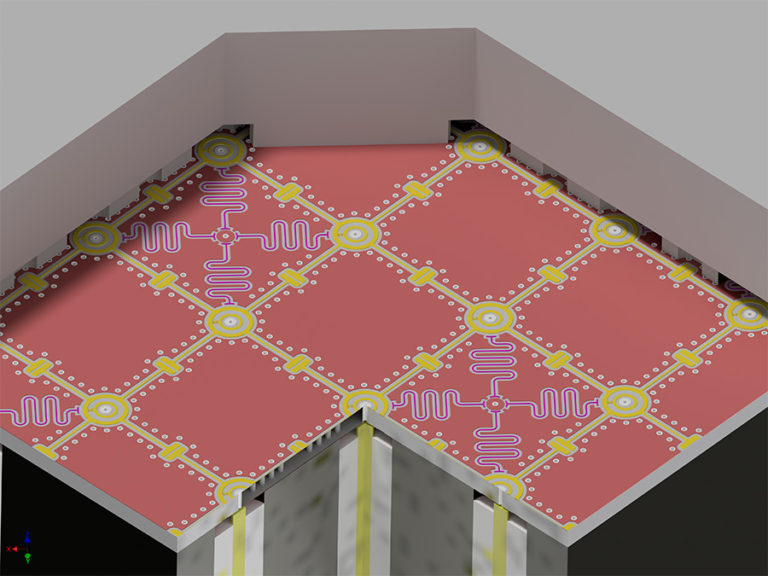 design for a scalable silicon superconducting chip from Professor Nakamura's laboratory