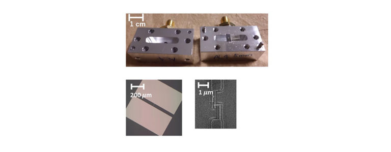 Al block with a single superconducting qubit, from Professor Nakamura's laboratory