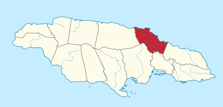 Map of St. Mary Parish, Jamaica