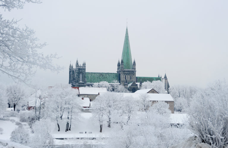 Nidaros Cathedral on Christmas