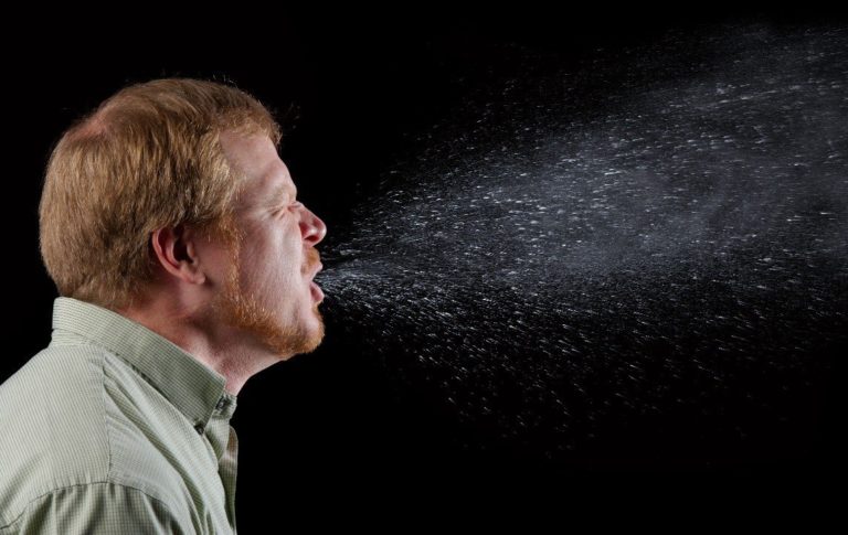 Person sneezing