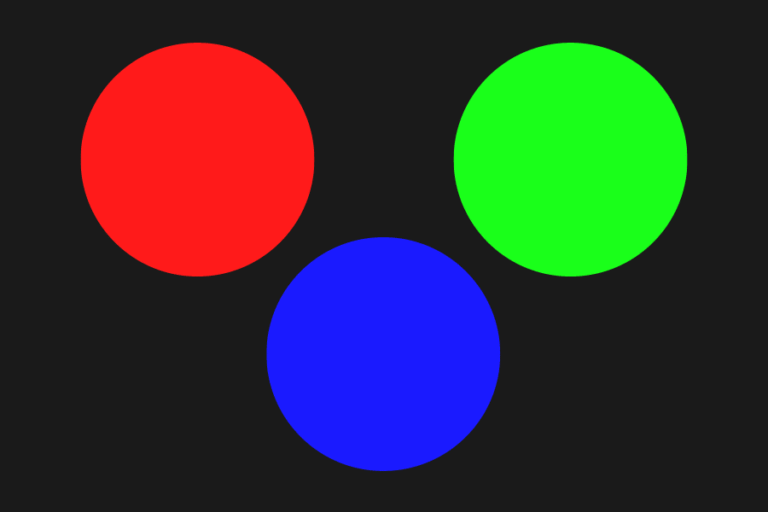 Red, Green and Blue lights overlapping