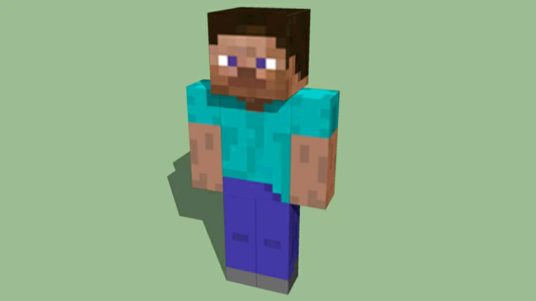 pixilated human from minecraft