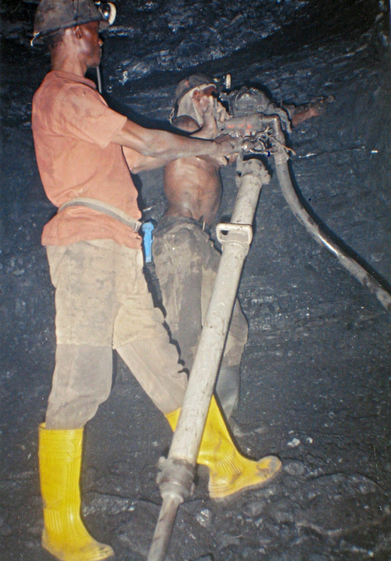 Drilling in a mine