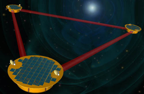 The proposed LISA Spacecraft (c) NASA