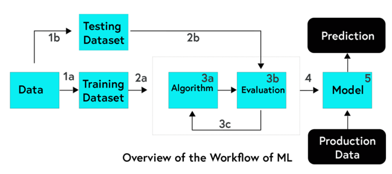 Image of the Workflow of a machine learning system
