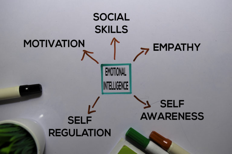 A graph showing features of emotional intelligence