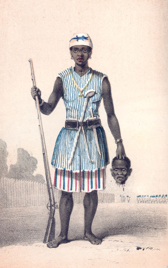 An individual leader of the Mino, drawn by Frederick Forbes in 1851