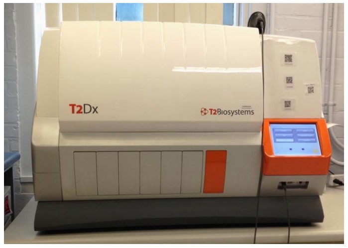 T2 magnetic resonance machine within a lab