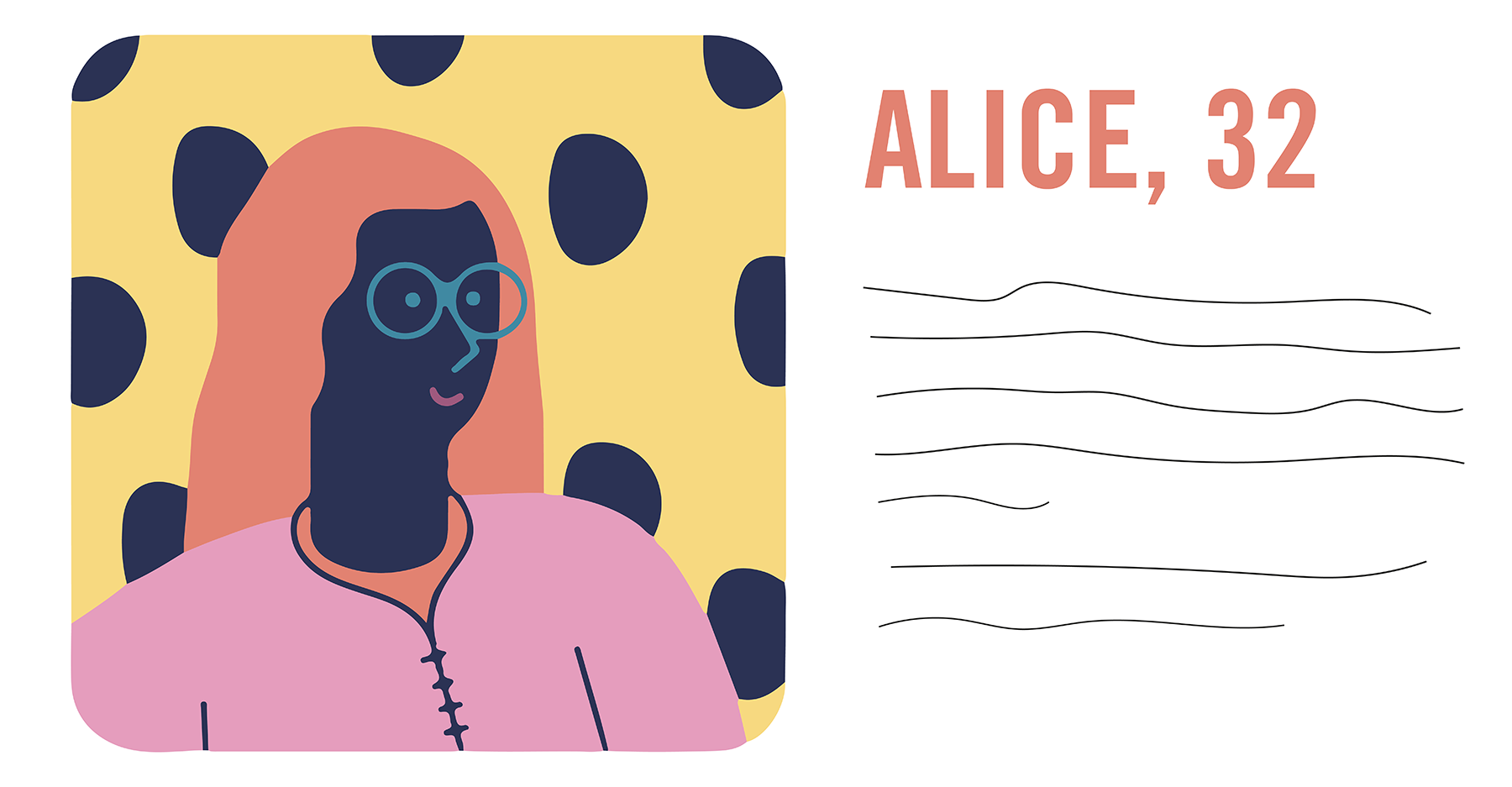 Persona illustration of Alice, aged 32