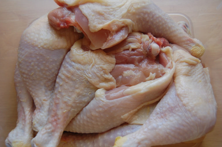 A photo of raw chicken