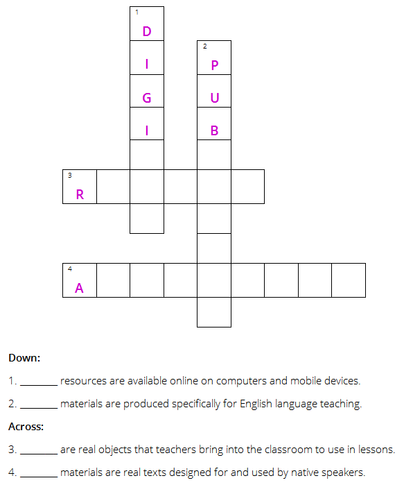 A diagram of a crossword with clues