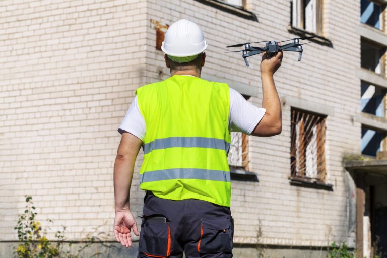 drone inspecting apartments