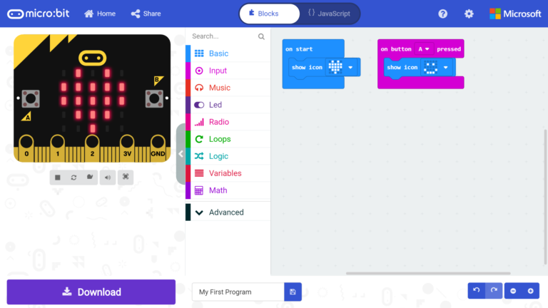 Example of Makecode