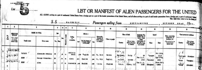 passenger manifest document detail left side