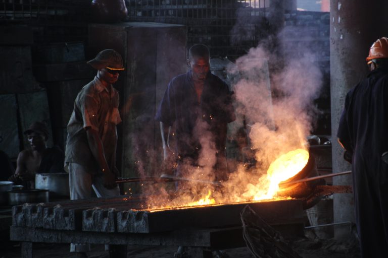 Workers in a smeltery