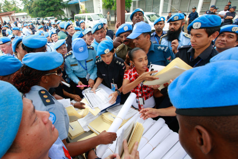 UN and Timor Police Prepare for Presidential Elections. Credit UN Photo/Martine Perret