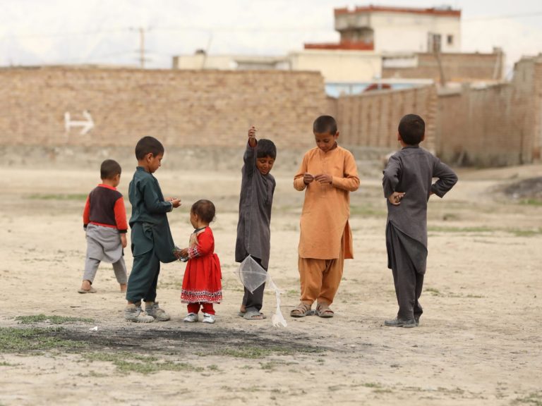 Children playing outdoors.