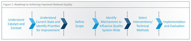 roadmap showing steps needed to improve national quality