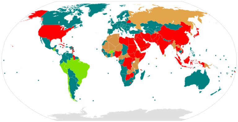 Map: Death penalty in the world