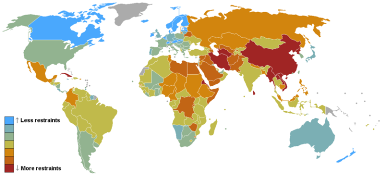 Map: Press Freedom Rankings
