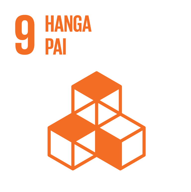 Icon of 3 cubes in a pyramid position with the title "Hanga Pai"