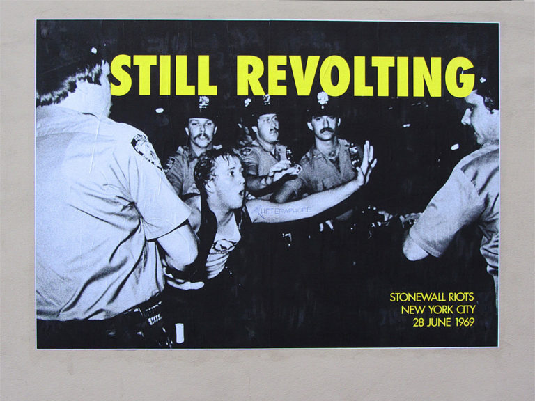 Poster that shows a rioting scene