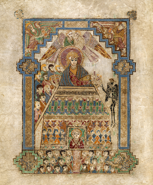 figure 1, from the Book of Kells, a depiction of the Temptation of Christ