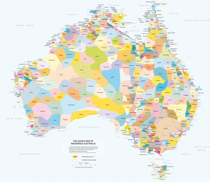 Map of Indigenous people of Australia