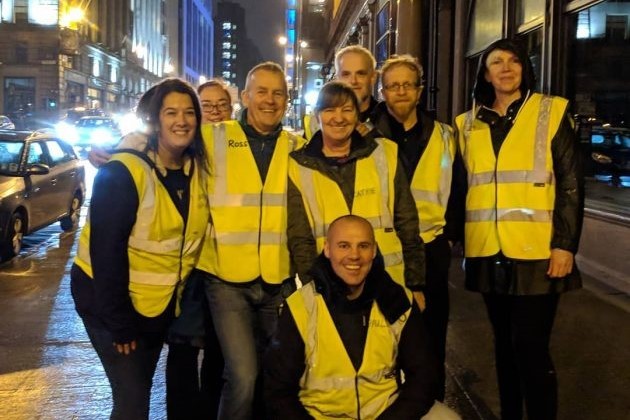 Humanist Society Scotland volunteers on the streets in Glasgow