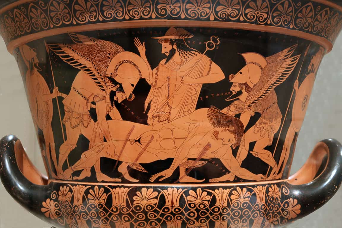One example of art crime - an image of the Euphronios Krater (a large vessel used for mixing water and wine) taken by Jaime Ardiles-Arce.