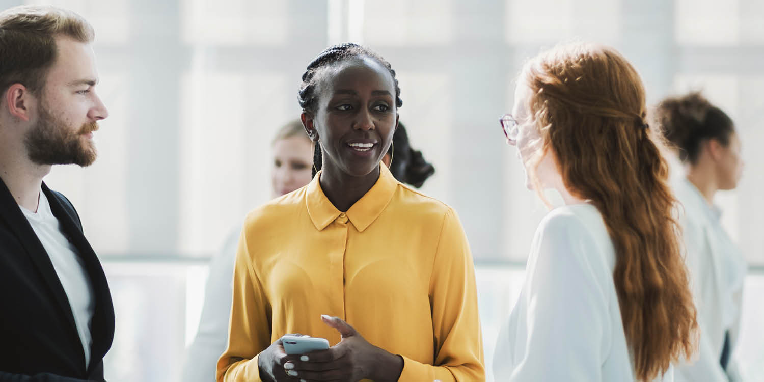 people at a business networking event