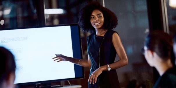 women communicating marketing strategy