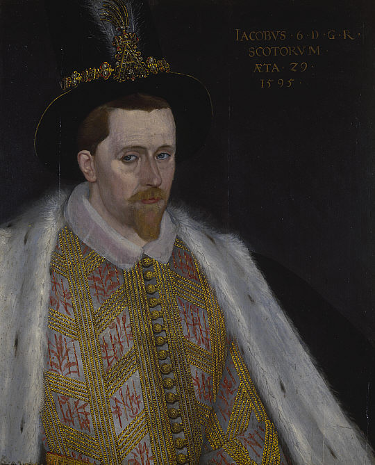 Portrait of King James VI & I by the court painter Adrian Vanson