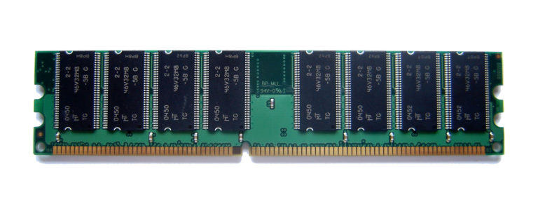 A picture of a RAM module