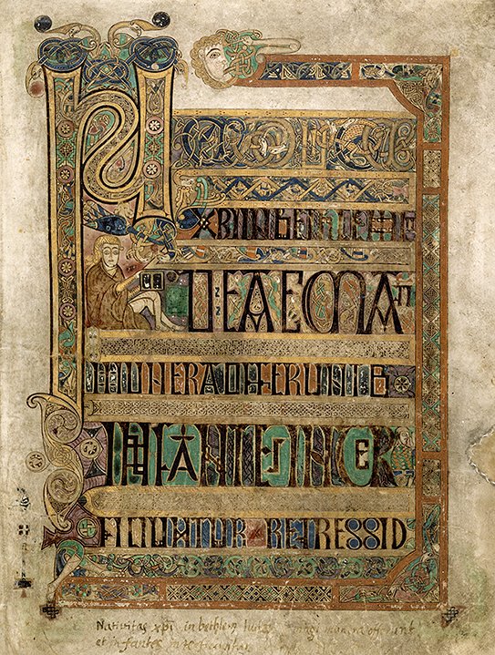 Figure 5, from the Book of Kells, an example of display script