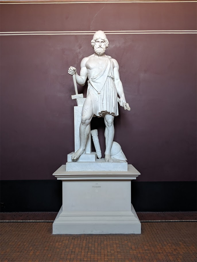 1861 Statue of Vulcan, the Greek god of fire, by Bertel Thorvaldsen