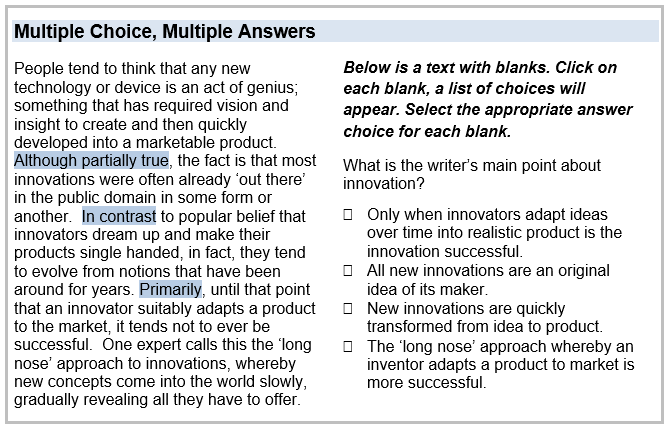 Below is a text with blanks. Click on each blank, a list of choices will appear. Select the appropriate answer choice for each blank.