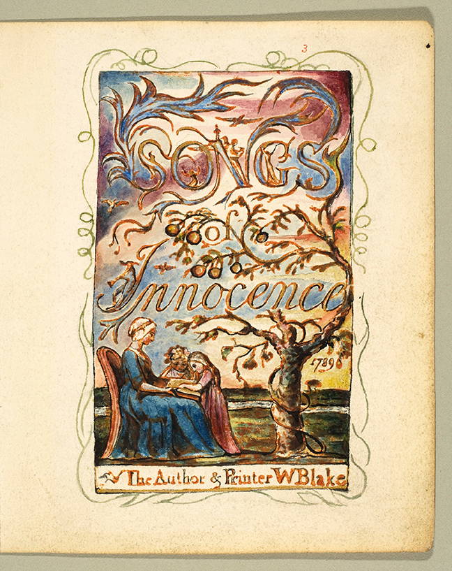 Fig 6. Blake, *Songs of Innocence* (London, 1789) Frontispiece © Wikimedia